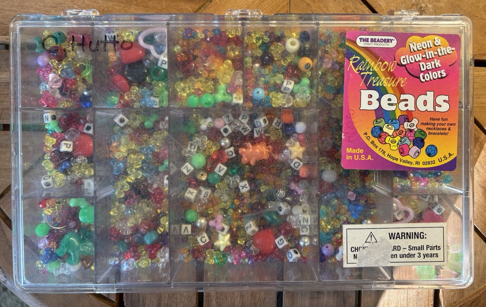 The Beadery Neon Glow In Dark Animal Letters Bead Beading Jewelry Making Kit