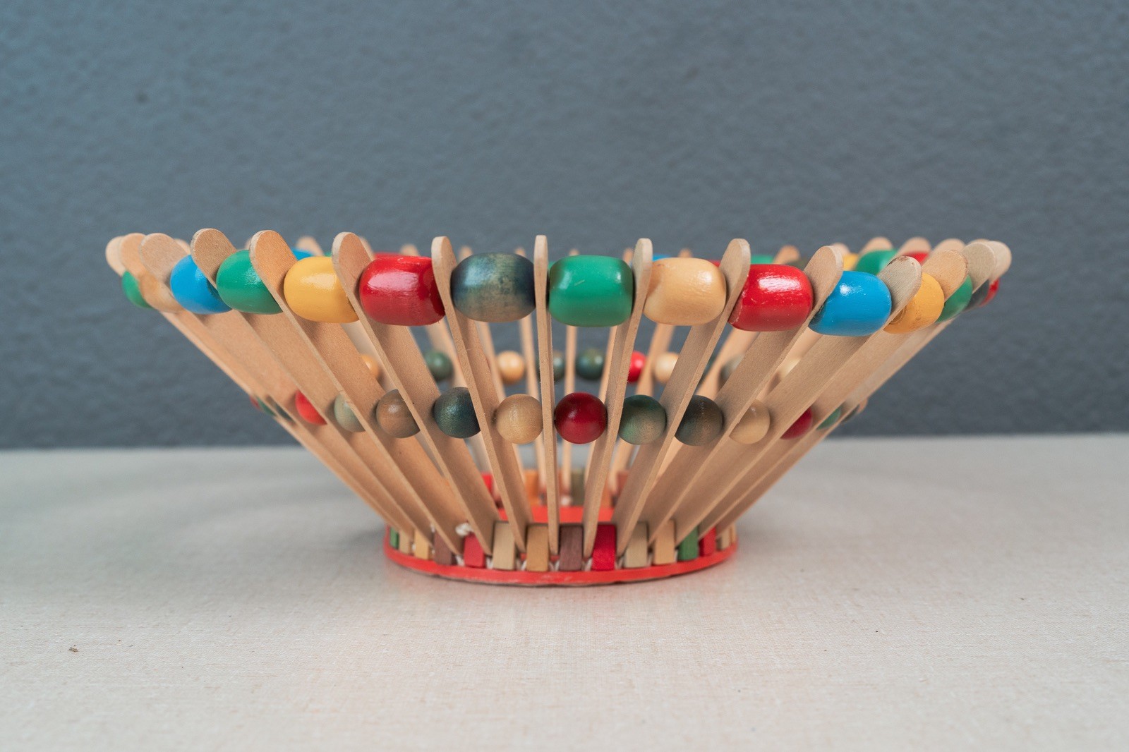 Mid Century Atomic Modern Walco Bead-A-Basket Kit w/ Box