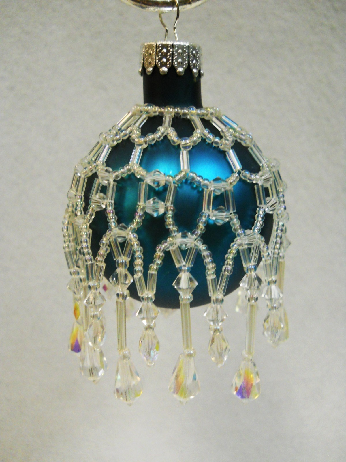 PATTERN ONLY Beaded Christmas Ornament Cover Holiday Original “Icicles”