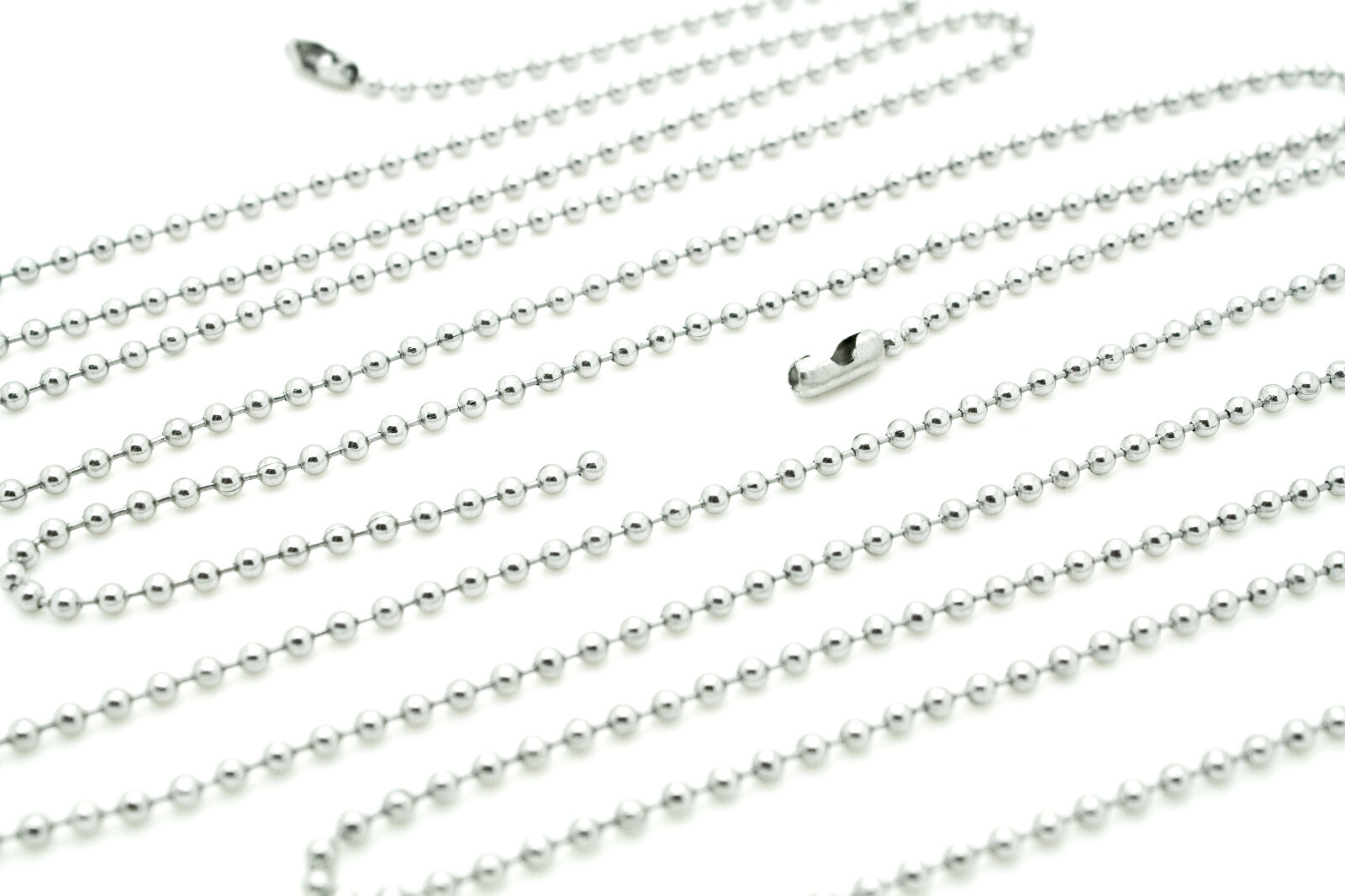Wholesale 2.4mm Silver Ball Chain Nickel Plated Necklace 30″ – Pack of 100 pcs
