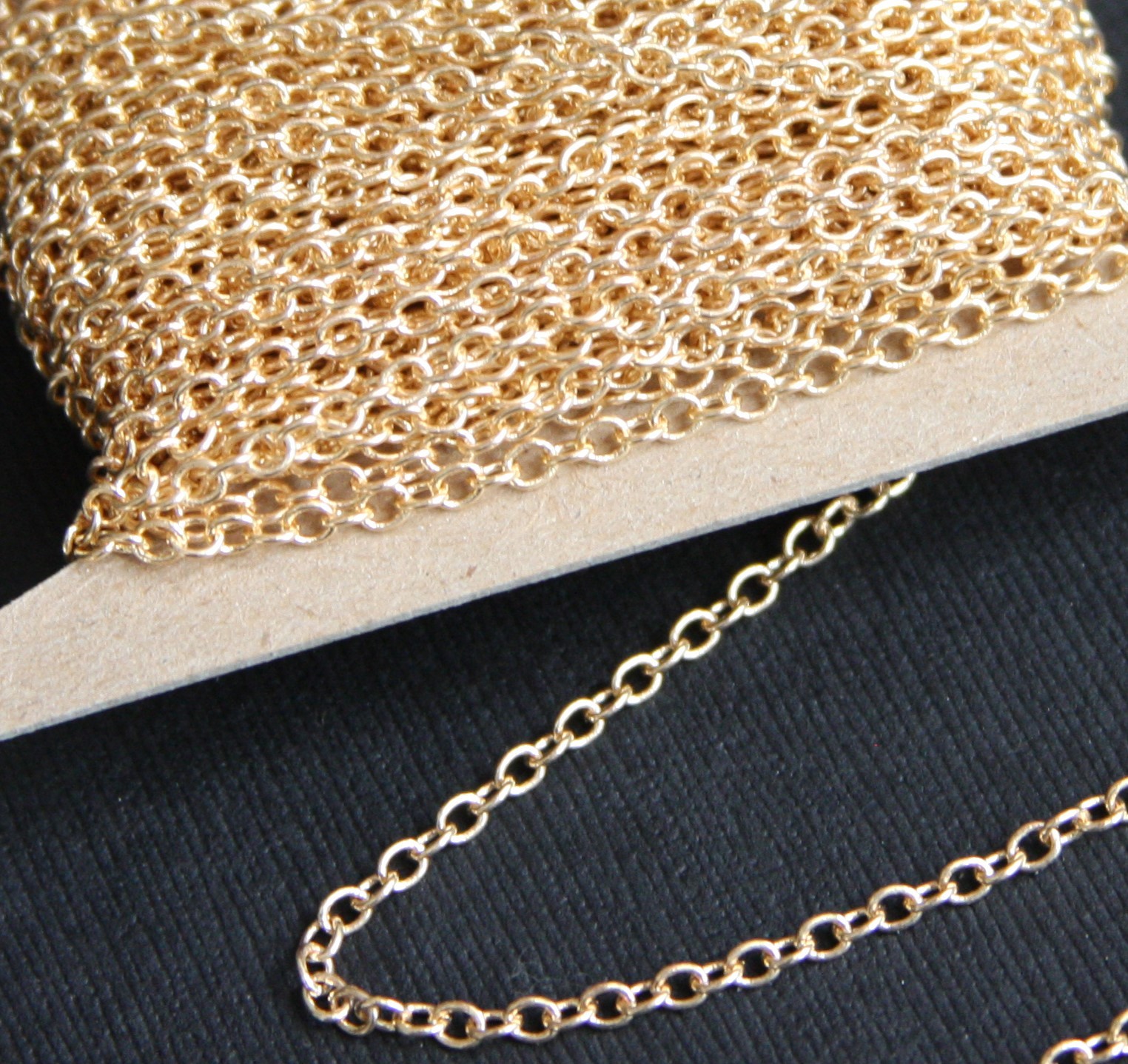 5ft of small cable chain round cable chain 2x3mm available in 6 colors