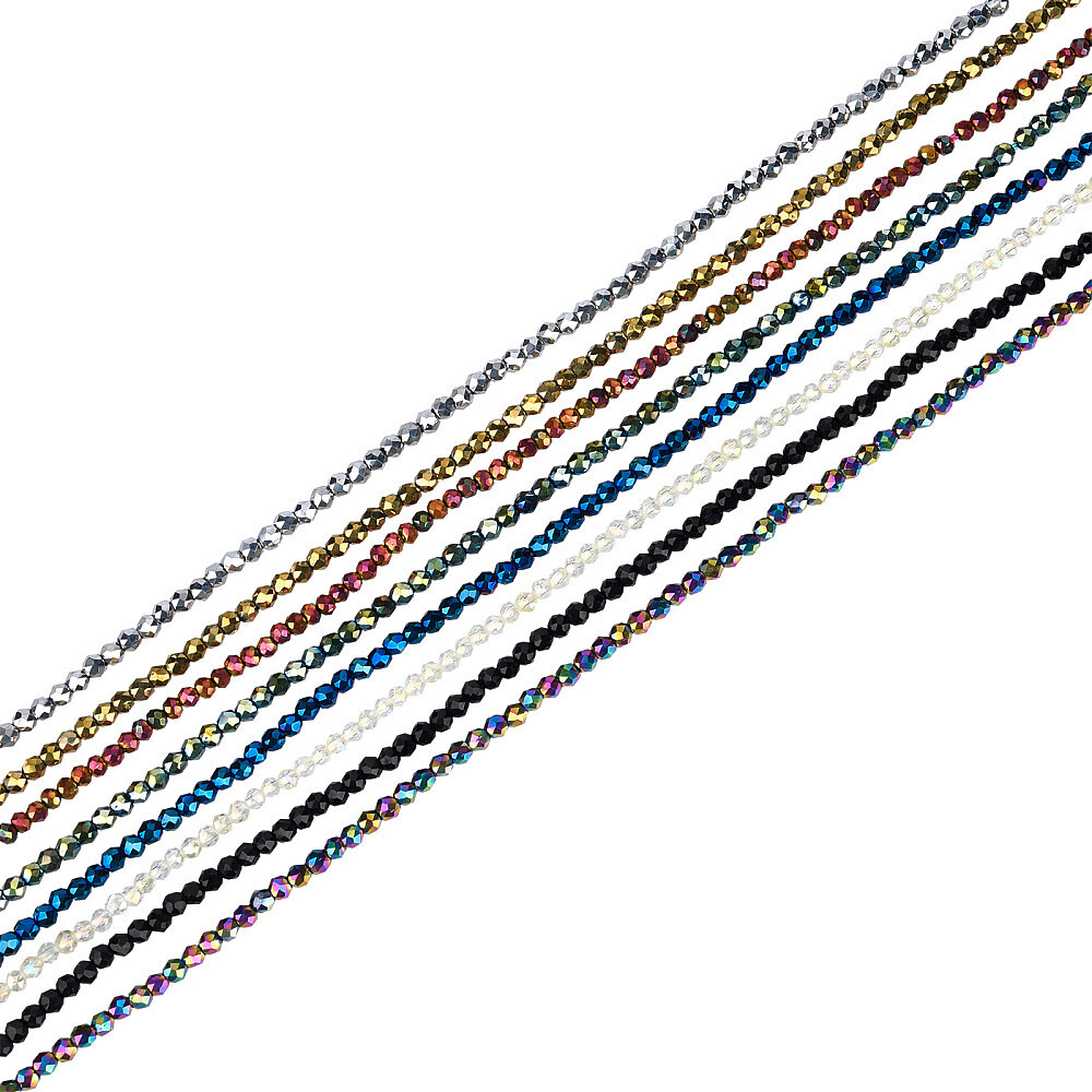 1box 8Strands Glass Beads Strands 8 style Faceted Glass Beads Strands