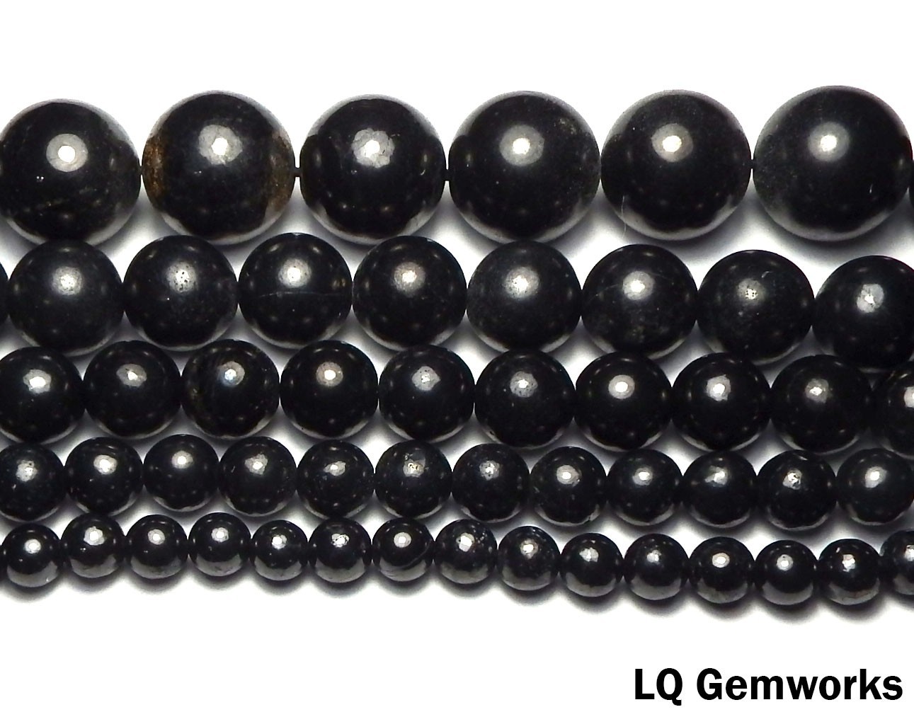 15″ Strand RUSSIAN SHUNGITE 6-8-10-12-16mm Round Beads NATURAL