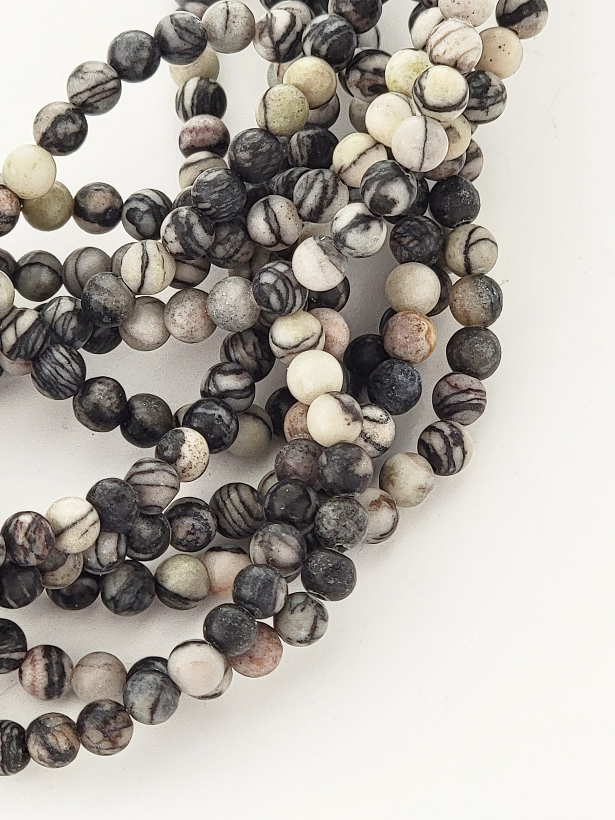 Spiderweb Jasper Beads Spider’s Web Natural Smooth Round 4mm Spider Web