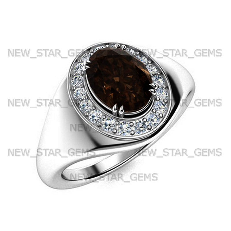 Smoky Quartz Gemstone Ring For Men’s 925 Sterling Silver Ring Handmade Jewelry