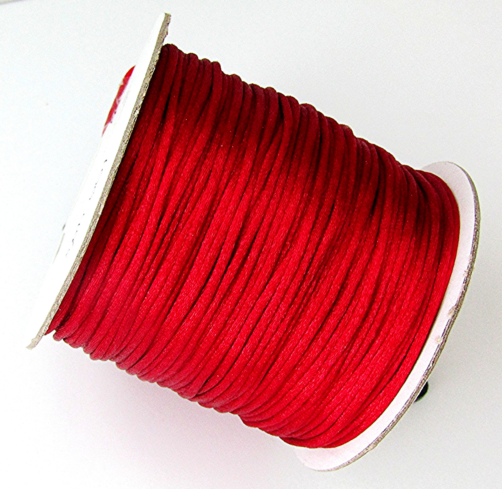 2mm x 100 Yard RED Rattail Satin Polyester Trim Beading Cord Jewelry Macramé
