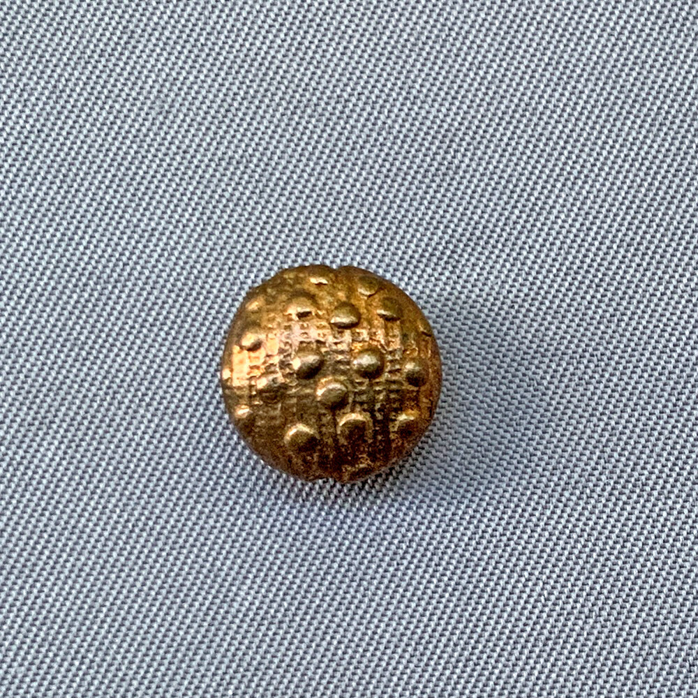 Dotted Puffy Coin Beads 11mm Shibuichi Q4 Per Pkg