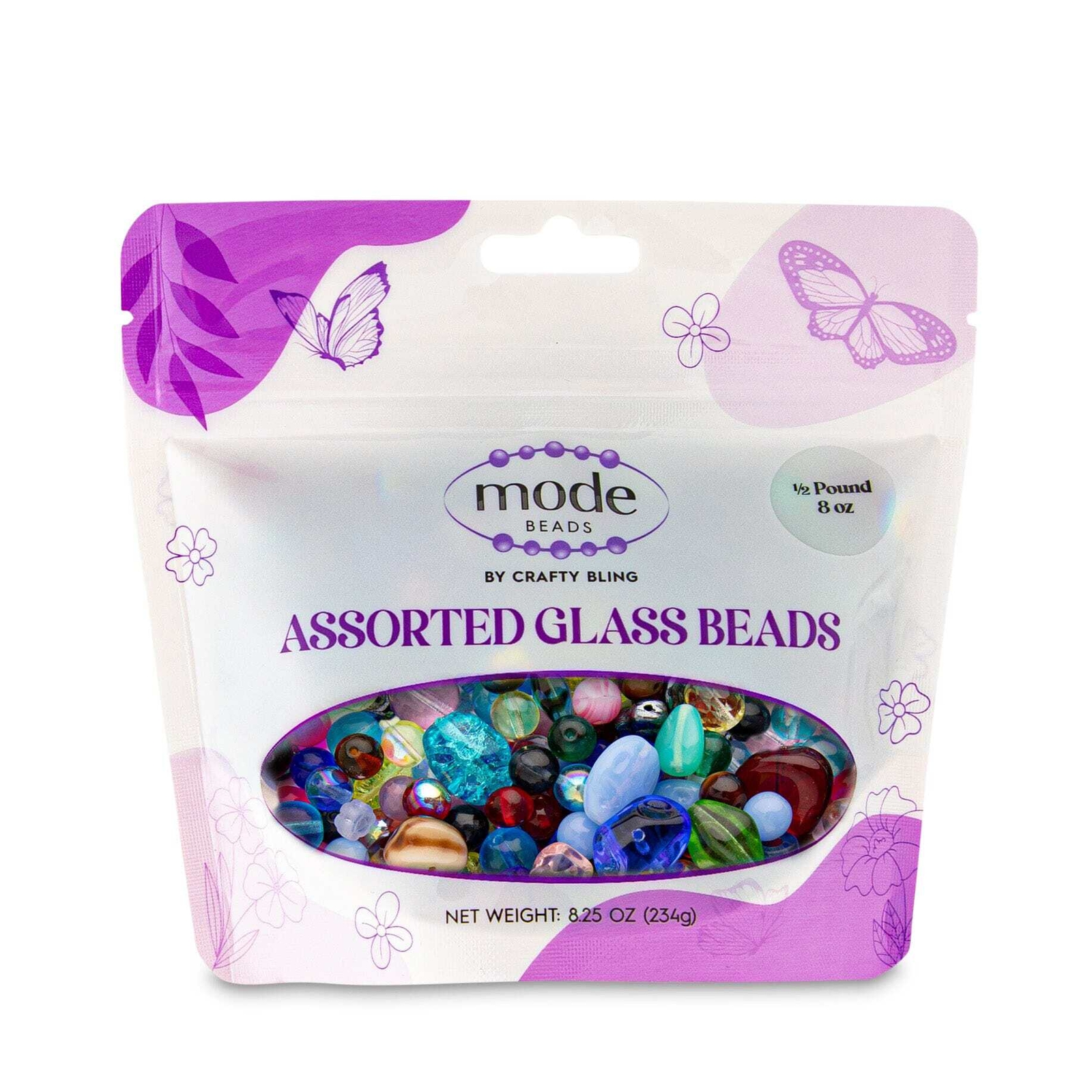 MONTHLY GRAB BAG • Assorted Glass Beads • 4-18mm • Heart Rock Beads By ModeBeads