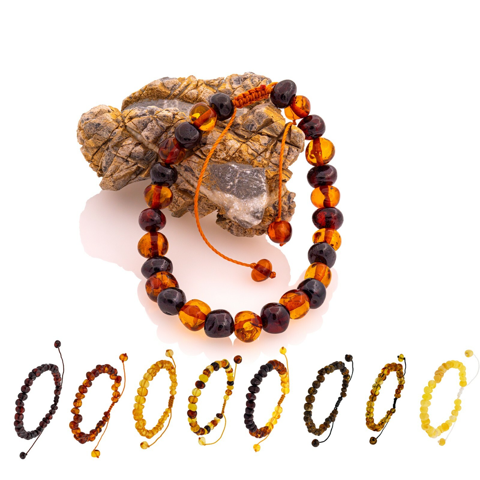 Adjustable Adult Polish Baltic Amber Bracelet -pain relief -One size fits most