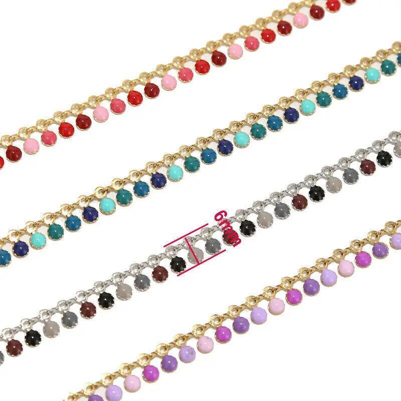 1meter Stainless Steel Enamel Chain for DIY Jewelry Making