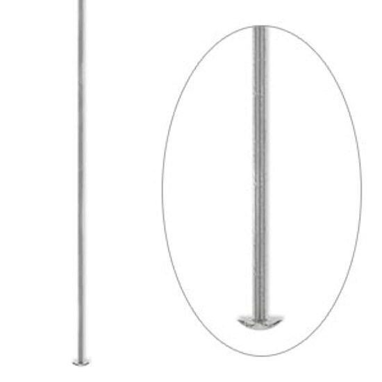 100 Antiqued Silver Plated Brass 21 Gauge 2″ Long Standard Head Pins