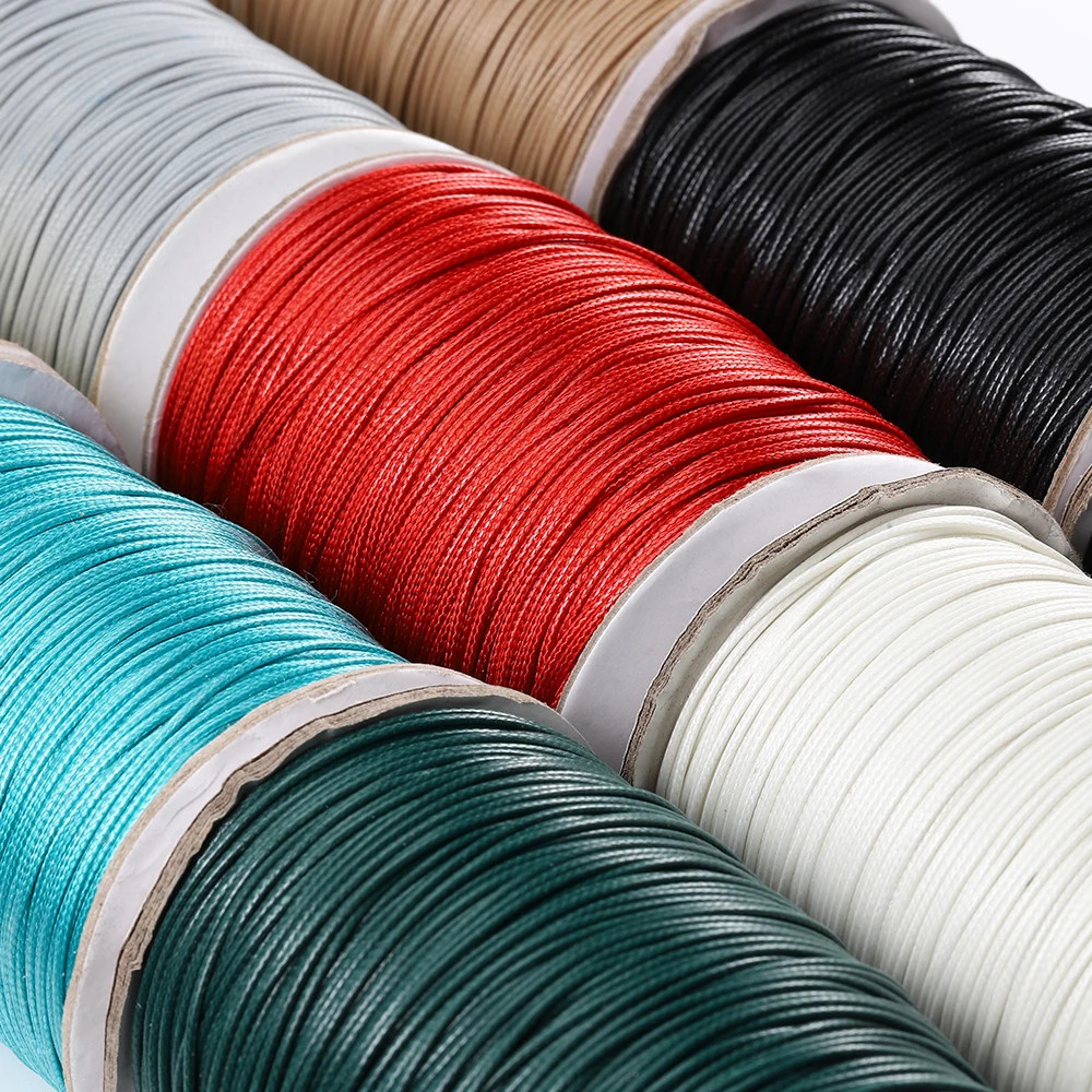 10 Meters 1.0 1.5 2.0Mm Multicolor round Wax Rope Pendant Braided Imitation Leat