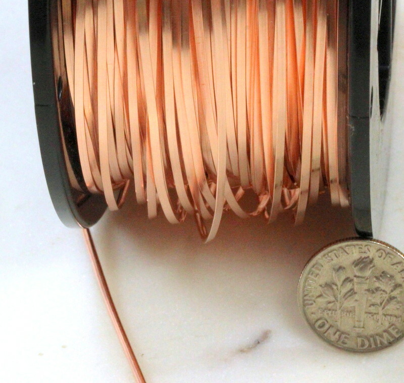 Copper Wire, HALF ROUND, 16 Gauge, Dead Soft, Copper Jewelry Wire, 20 Feet, 23