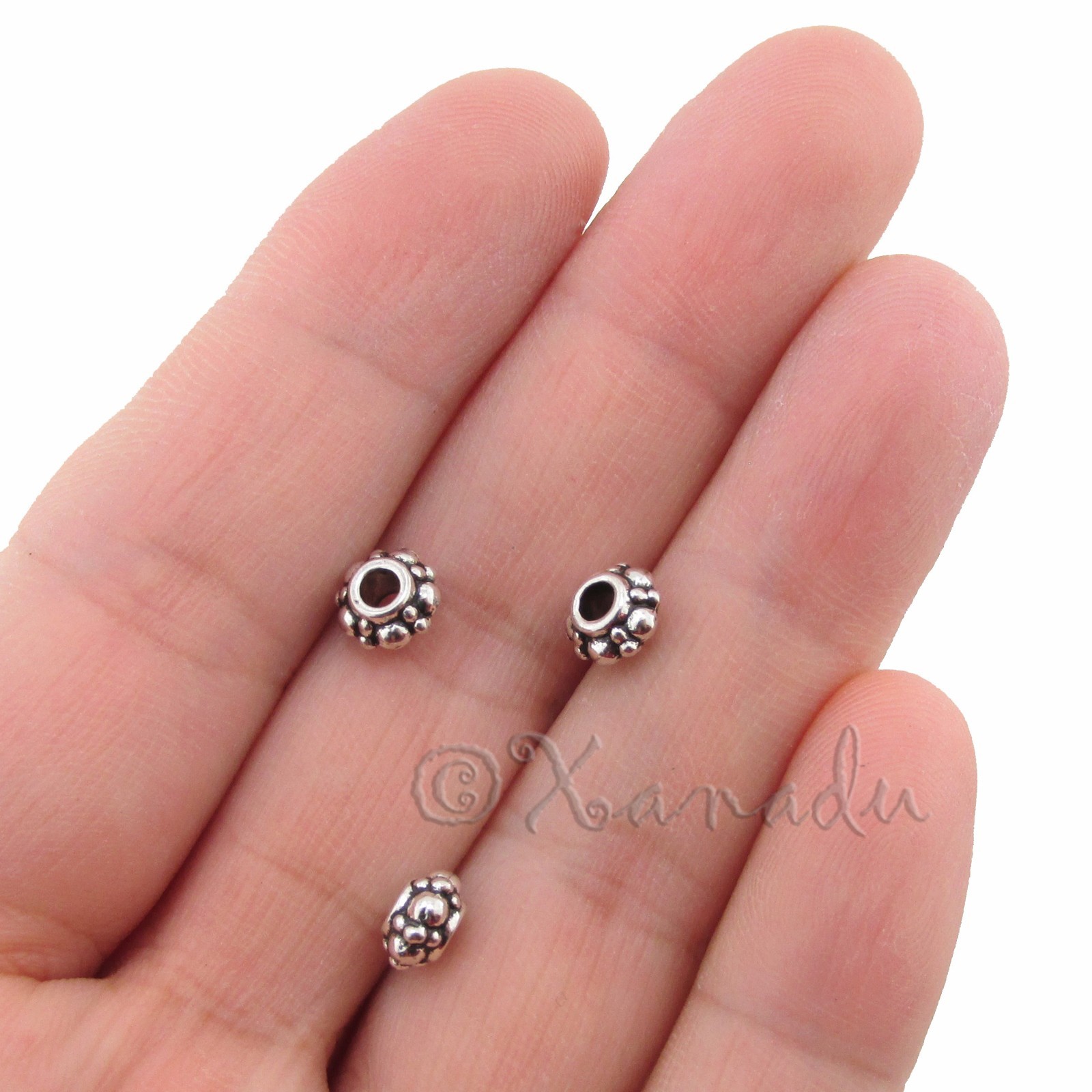 Bumpy Spacer Beads 6mm Antiqued Silver Plated Beads B259425 – 50, 100 Or 200PCs