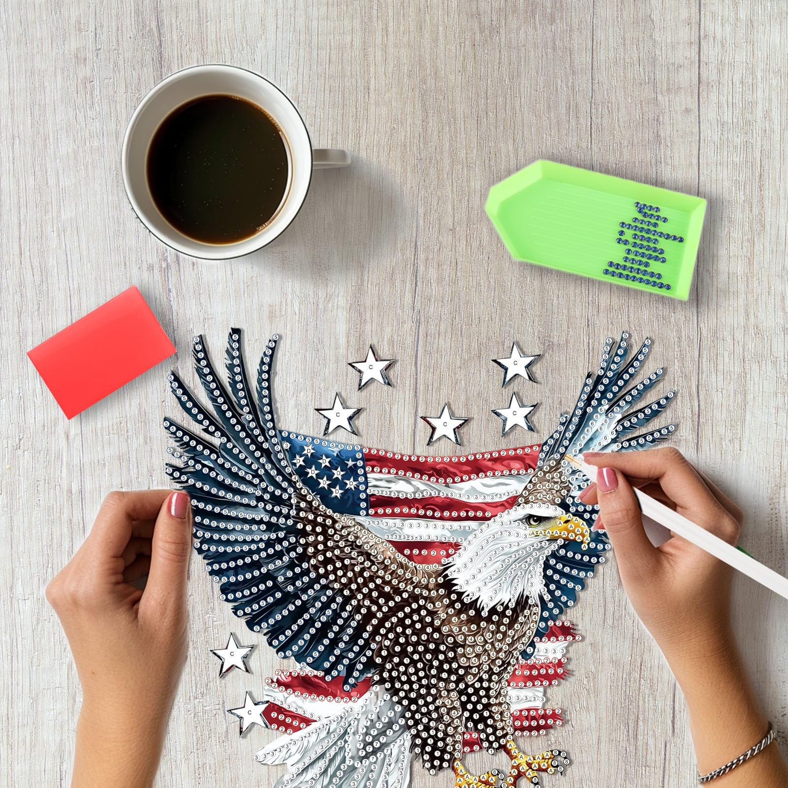 Eagle Diamond Art Hanging Kit for Adult, Special Shaped Rhinestone, DIY Acrylic