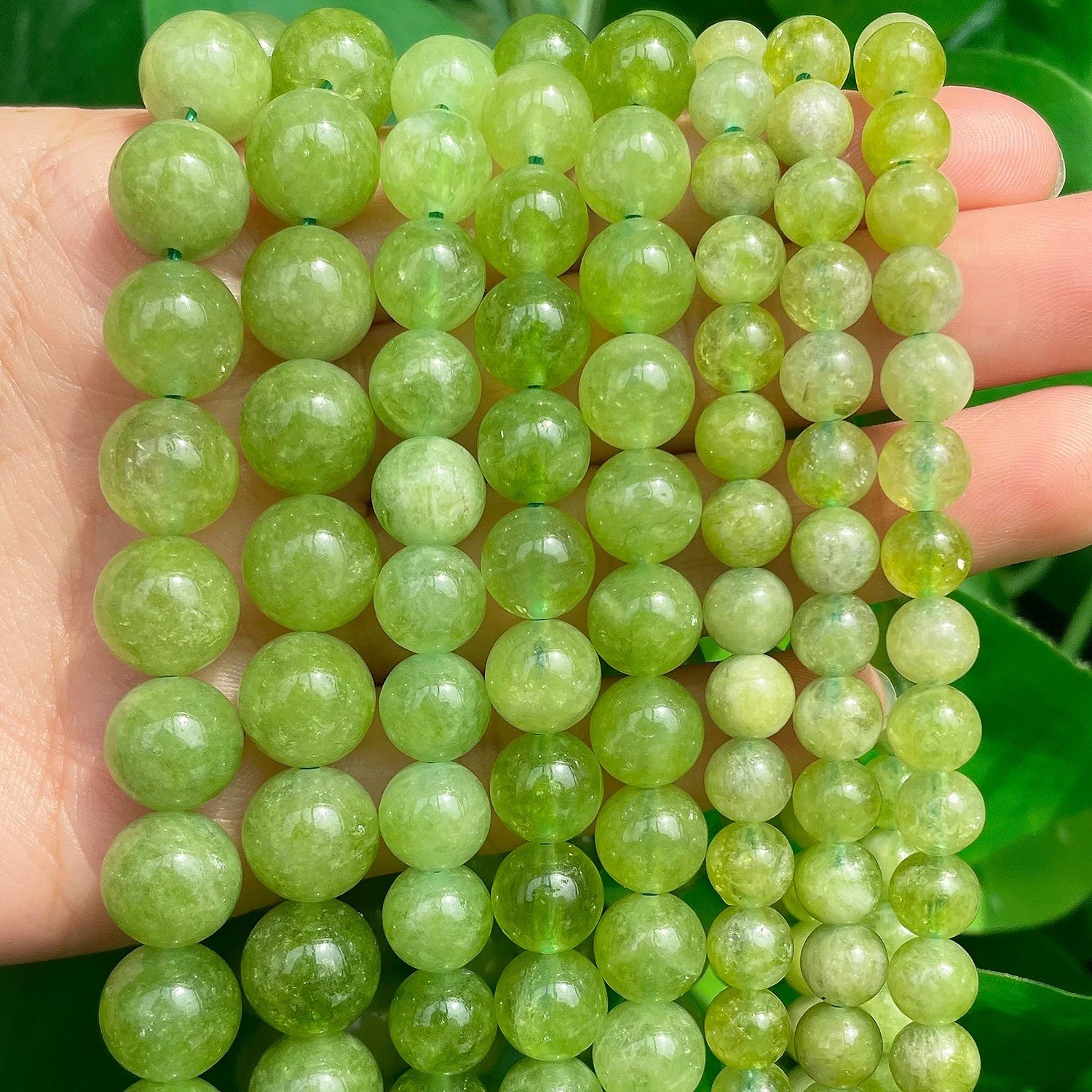 Natural Green Peridot Faceted Round Gemstone Beads 4mm 6mm 8mm 10mm 12mm 15″