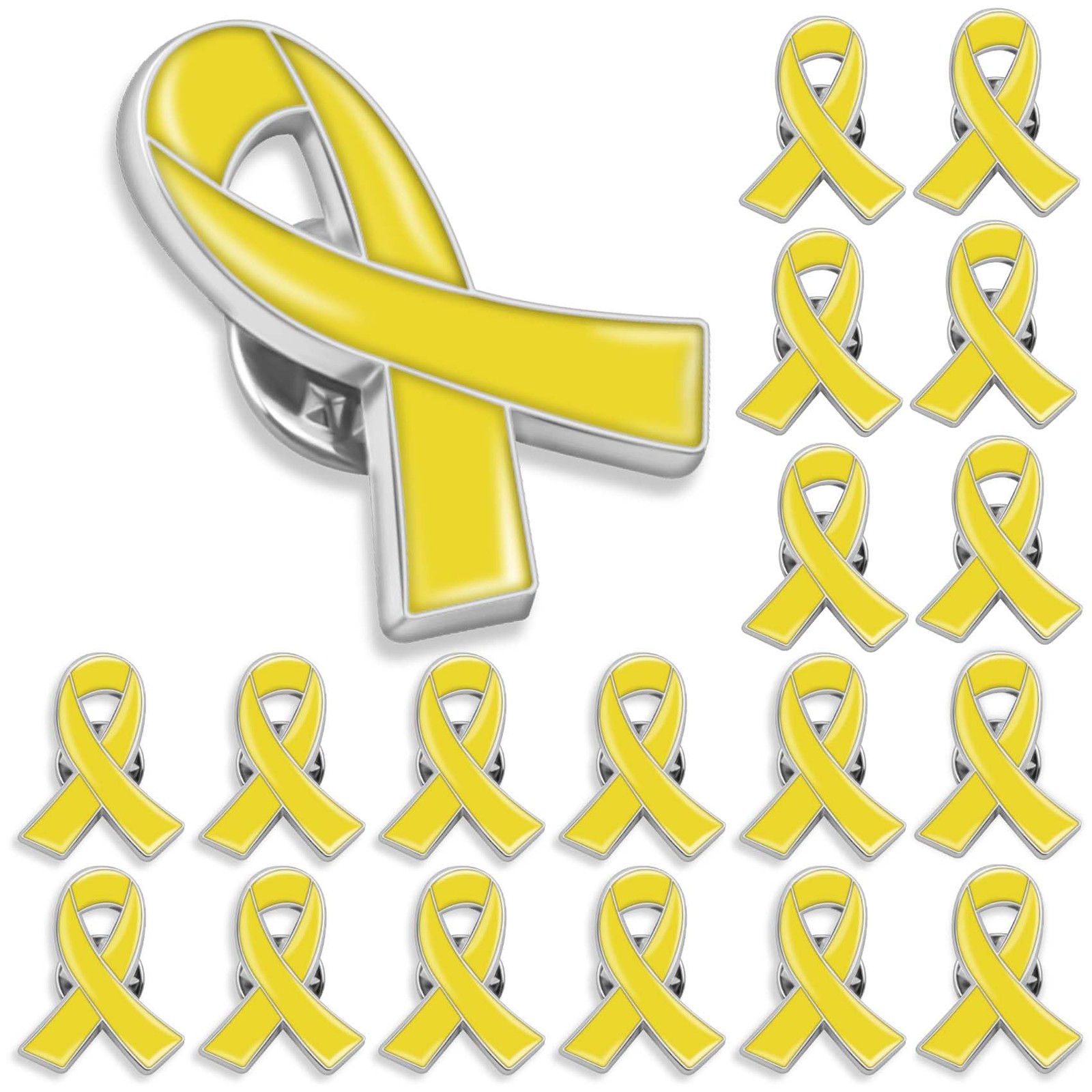 50/Pcs Bring Them Home Yellow Ribbon Pin-Hostages Israel Cancer Awareness Enamel
