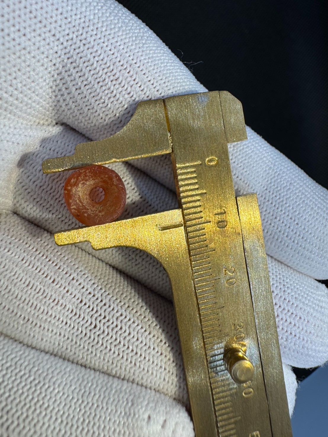 Western Zhou Red Agate Barrel Bead Ancient Chinese Antique Stone Bead