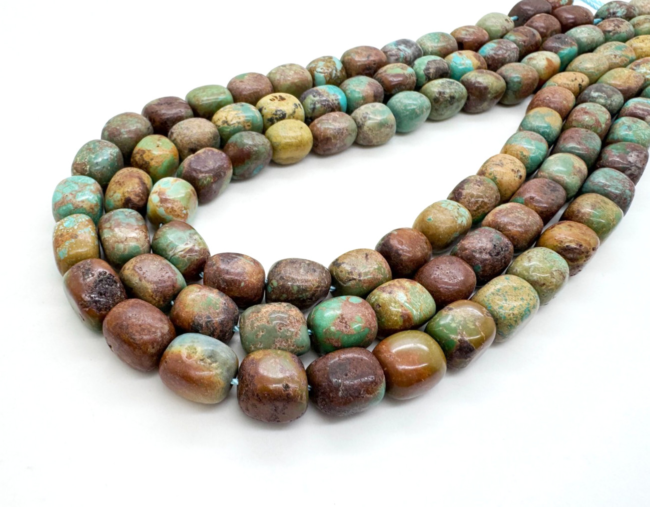 Natural Hubei Turquoise Smooth Cushion Chunky Nugget Cube Gemstone Beads