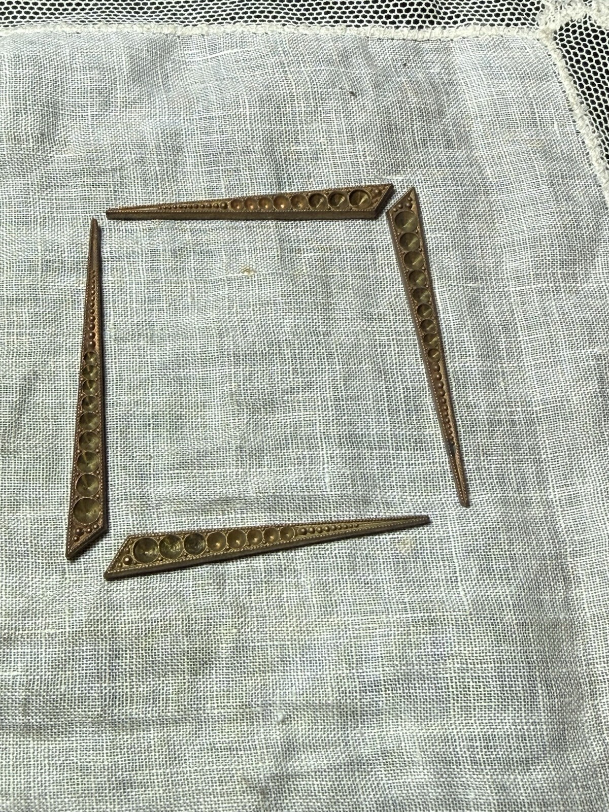 6 Vintage Art Deco Style Finding for Pins, Brooches