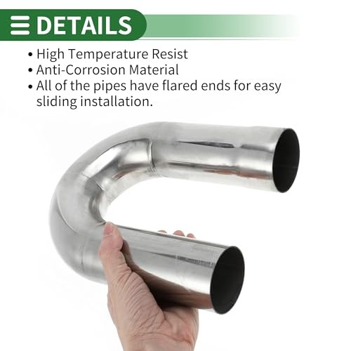180 Degree U-Bend Mandrel Exhaust Tube Car Exhaust Pipe Mandrel Bend DIY 2″ OD