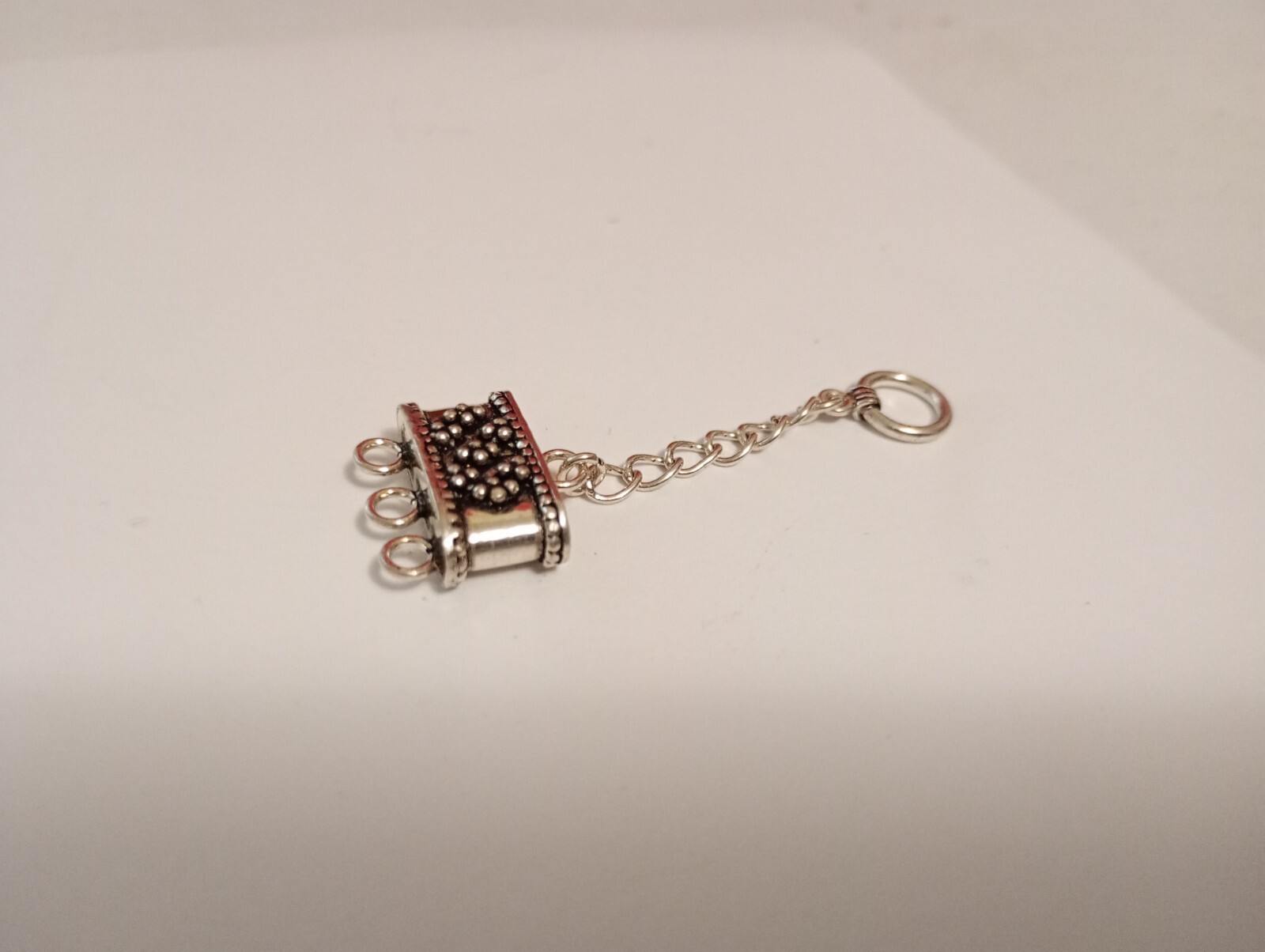 Sterling Silver 3-strand Toggle Clasp made in Bali