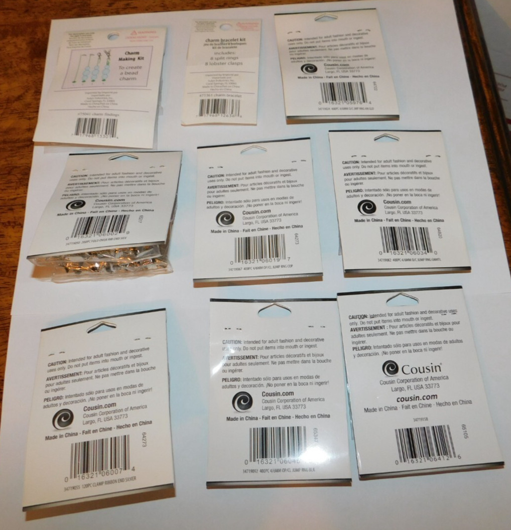 9 New Packages of Cousins Jewelry Basics Jewelry Making Supplies Rings Findings