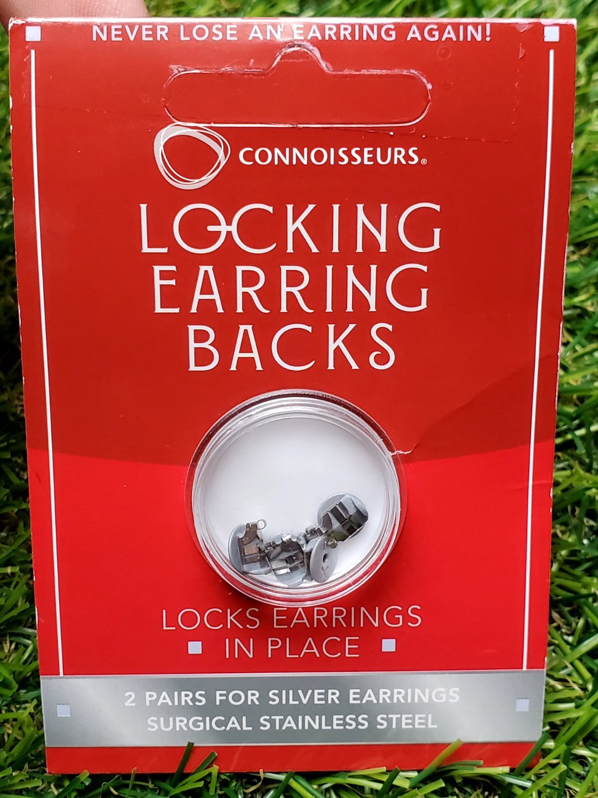 Locking Earring Backs Hypoallergenic Backs Fits .5mm-1mm Stainless/Plastic