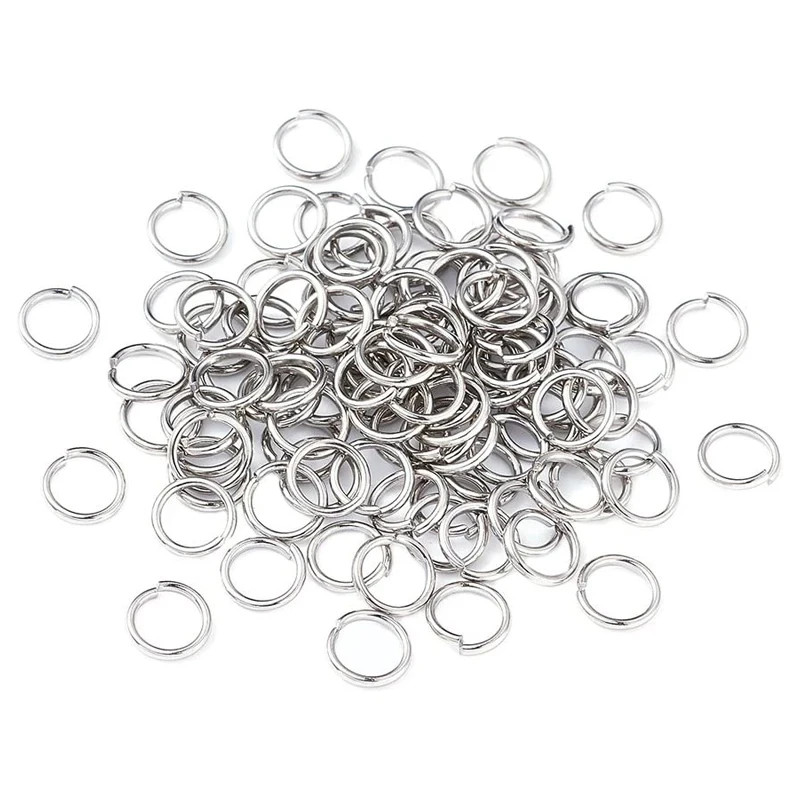 3-15mm Stainless Steel Open Jump Rings Split Ring Connectors DIY Jewelry Finding