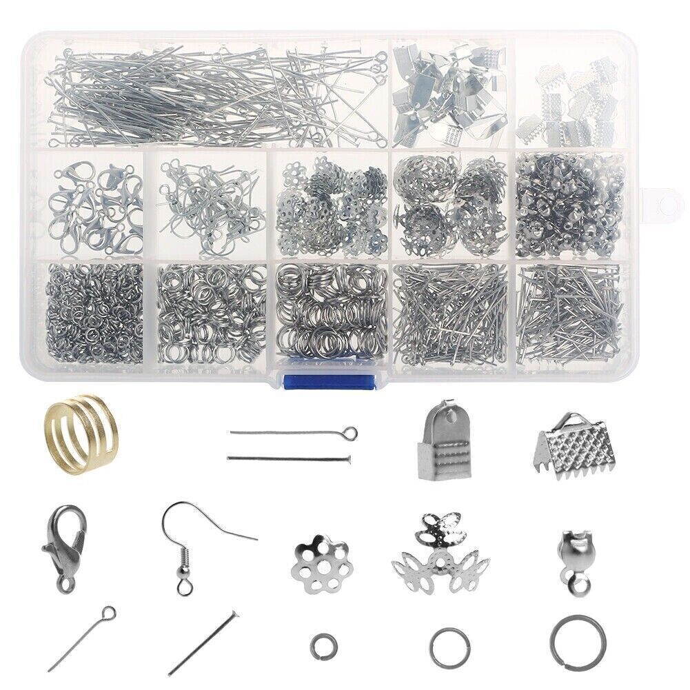 Jewelry Making Supplies Kit Findings Wire Wrapping Pliers Necklace Repair Tools