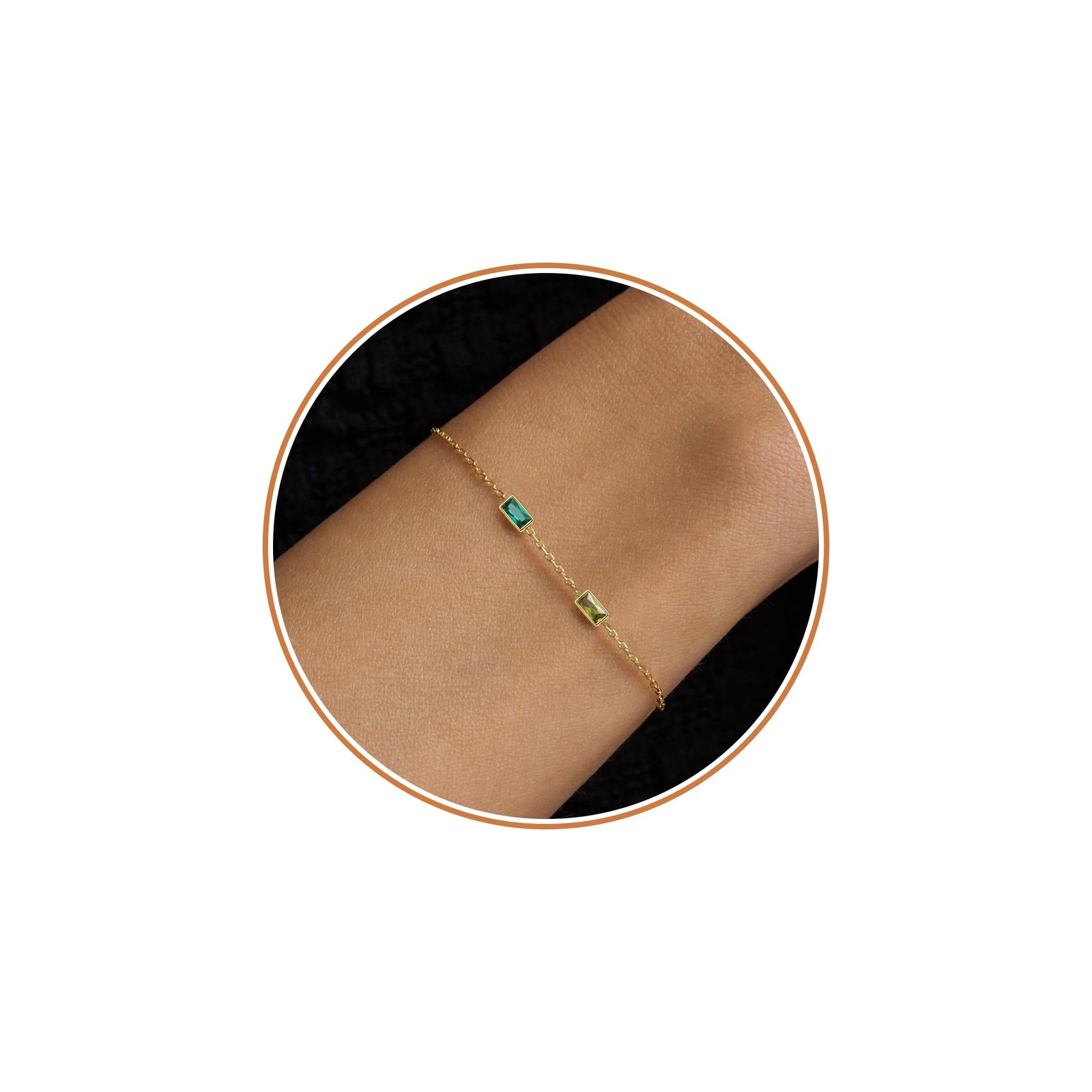 Moissanite Bracelets for Women, Inspirational Bracelets Emerald Bracelet for wom