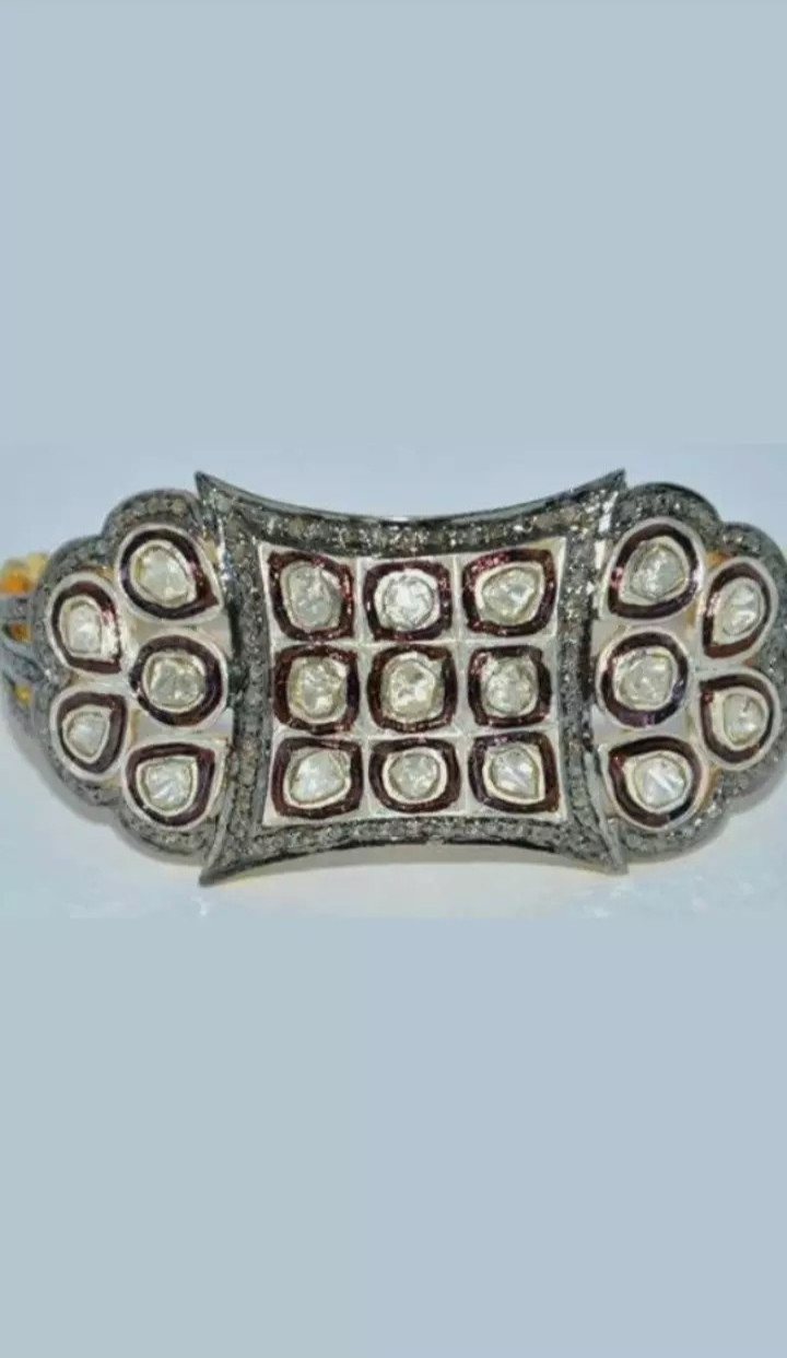 Stylish Uncut Polki Diamond Bengal’s 925 Silver Gifts For Women Handmade Jewelry