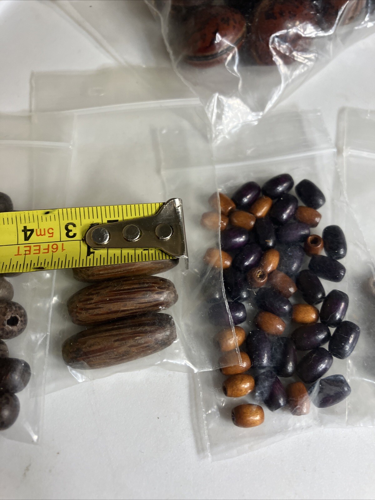 Lot of Vintage Beads & Seeds Wood & Other for Craft Pre-owned