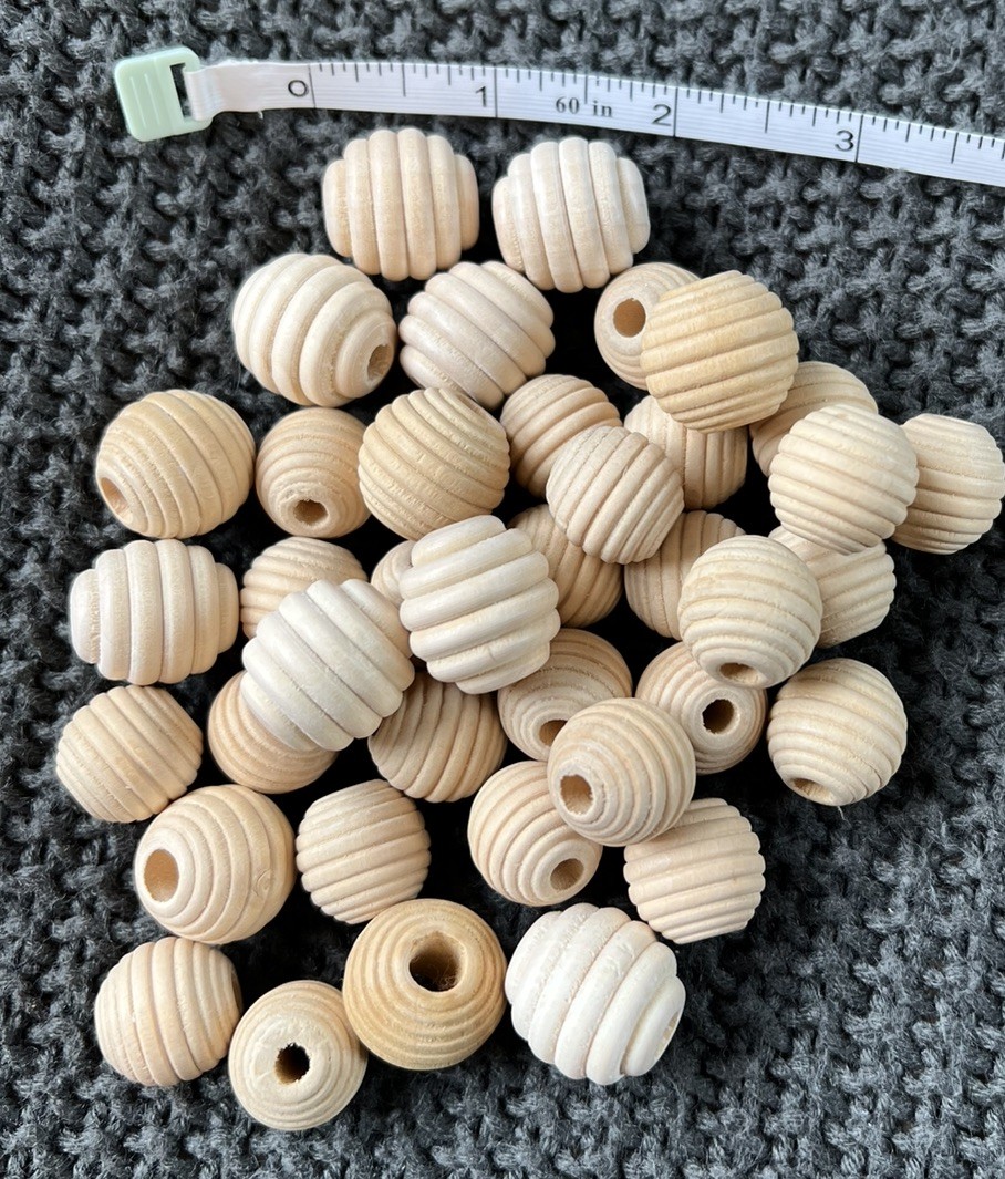 HUGE 10+ Lb Mixed Craft Making Supplies Lot – 2000+ Natural Wooden Beads **NEW**