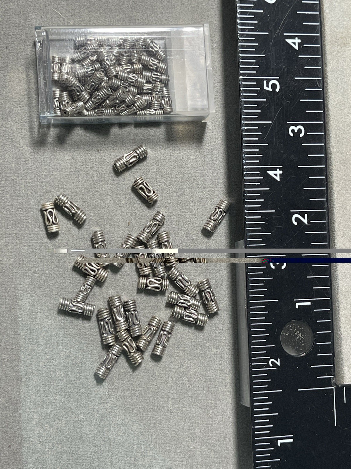 BALI SILVER SPACERS Beads. New, .925 Lot Of 2 Sizes