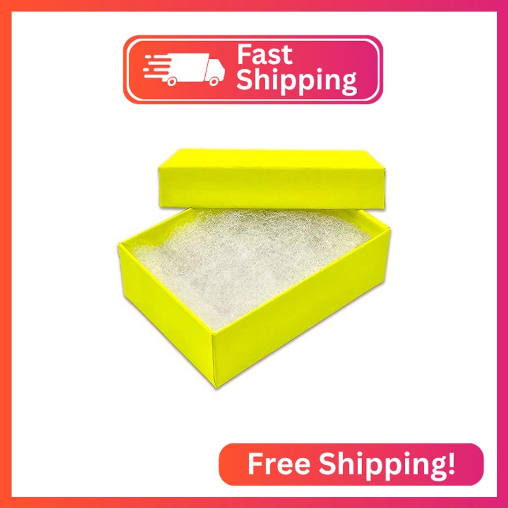 TheDisplayGuys – 25-Pack #21 Cotton Filled Cardboard Kraft Paper Jewelry Boxes G