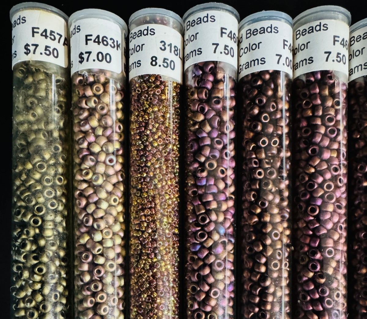 Glass Seed Bead Lot – 20 Tubes – Earth Jewel Mix – Different Sizes NOS