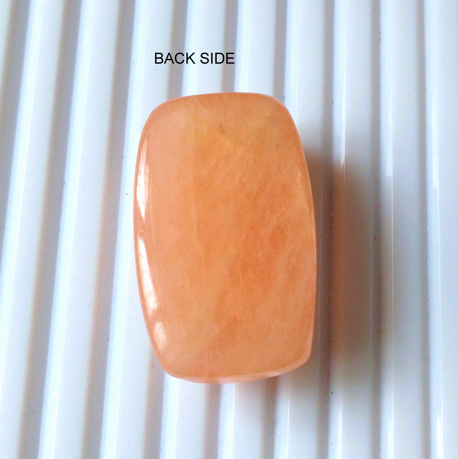 MORGANITE CABOCHON 85.90 CARAT LONG CUSHION NATURAL PEACH COLOR UNTREATED STONE