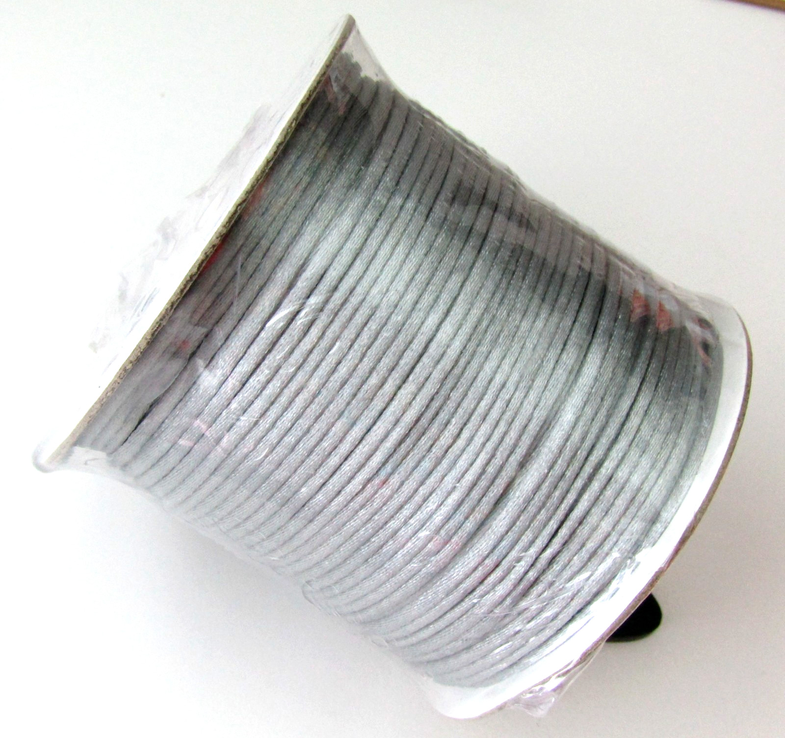2mm x 100 Yard GRAY Rattail Satin Polyester Trim Beading Cord Jewelry Macramé