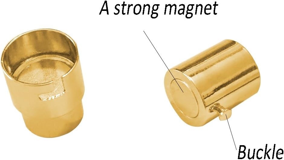 Jewelry Making Magnetic Clasps 20PCS Cord End Caps for 3mm Leather Rope Necklace