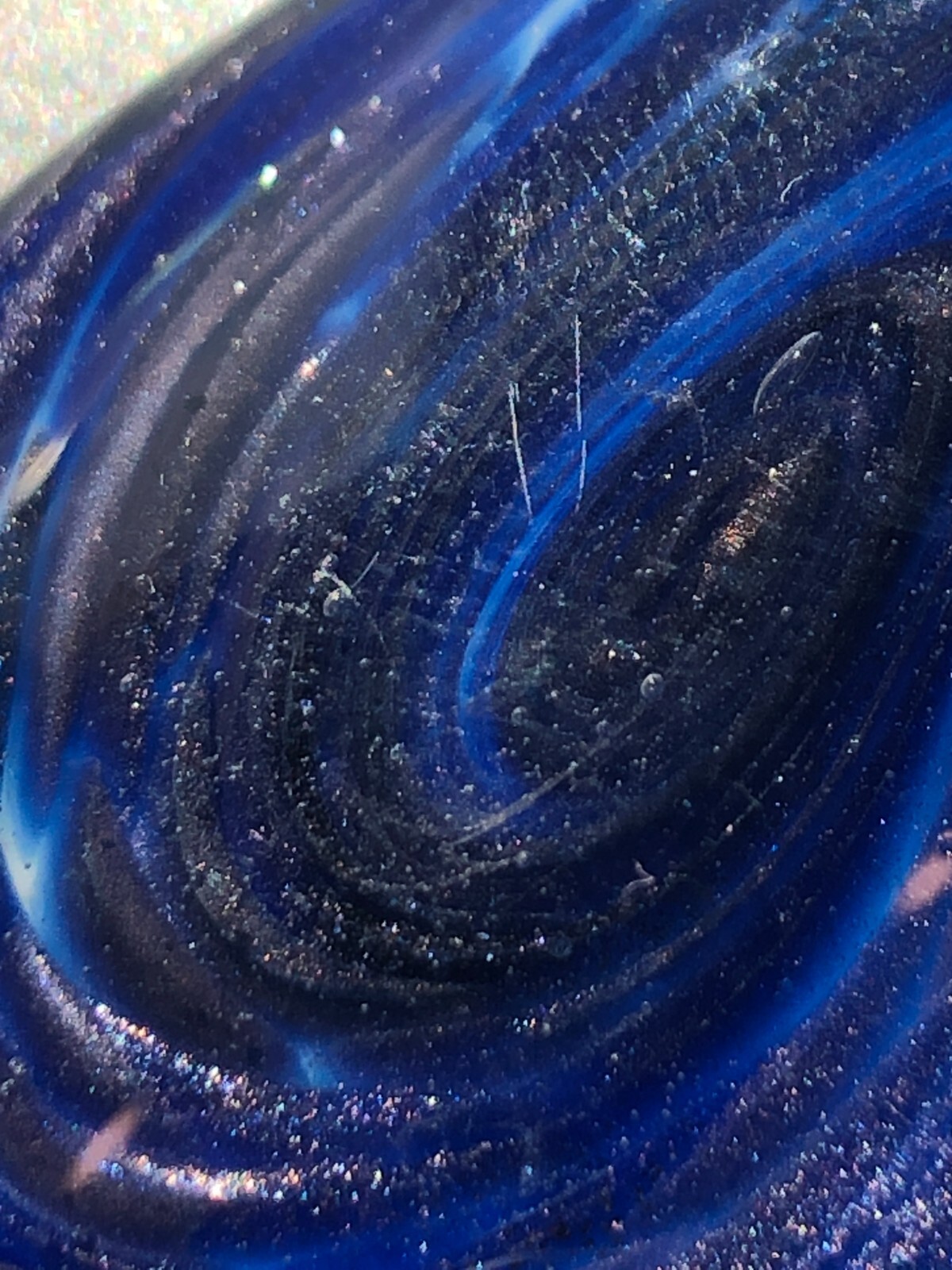 Hand Made Artisan Glass Pendant Galaxy Cobalt Blue for Crafting Jewelry Making