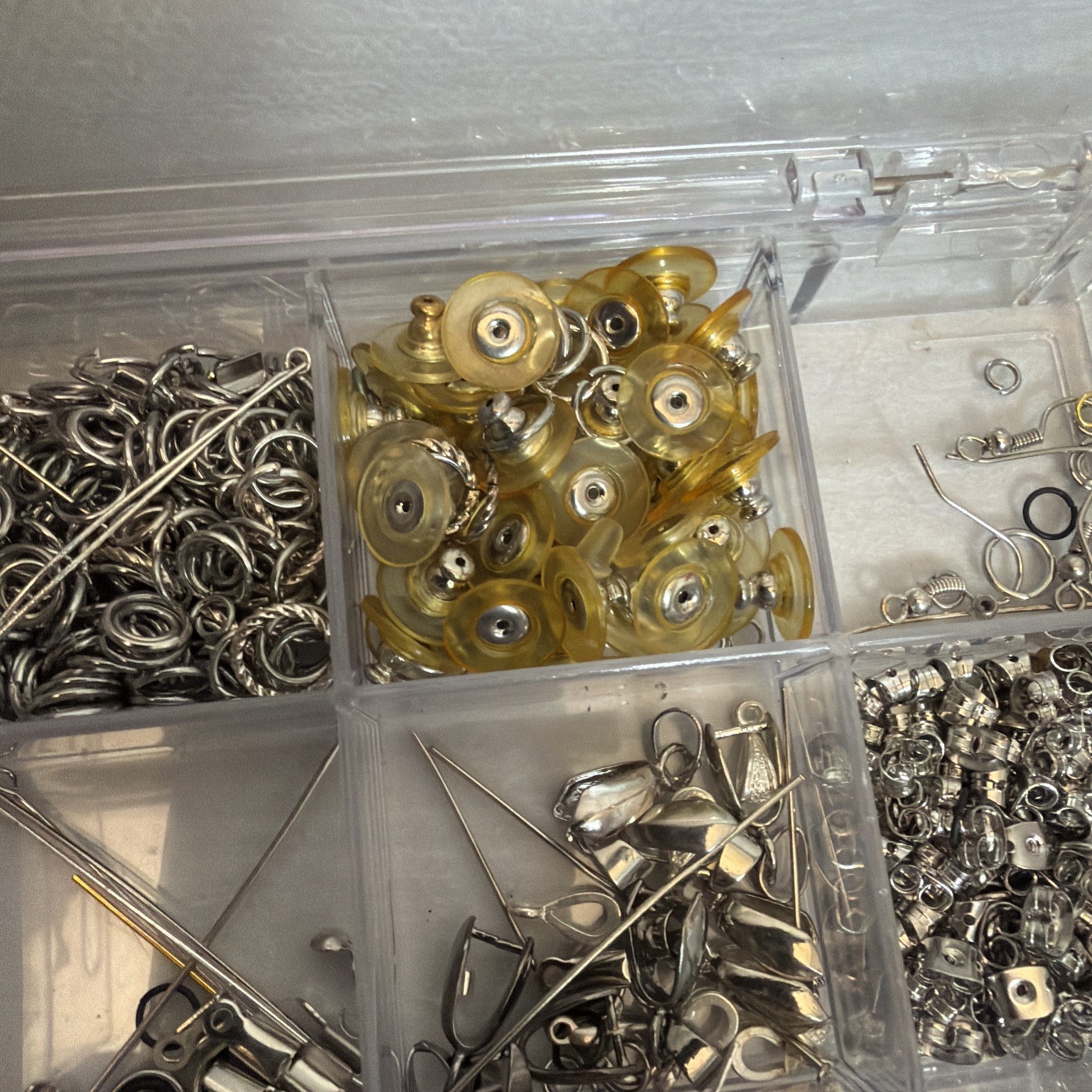 Mixed Lot of Jewelry Making Supplies: Clasps, Backs, Beads, Pendants & More!