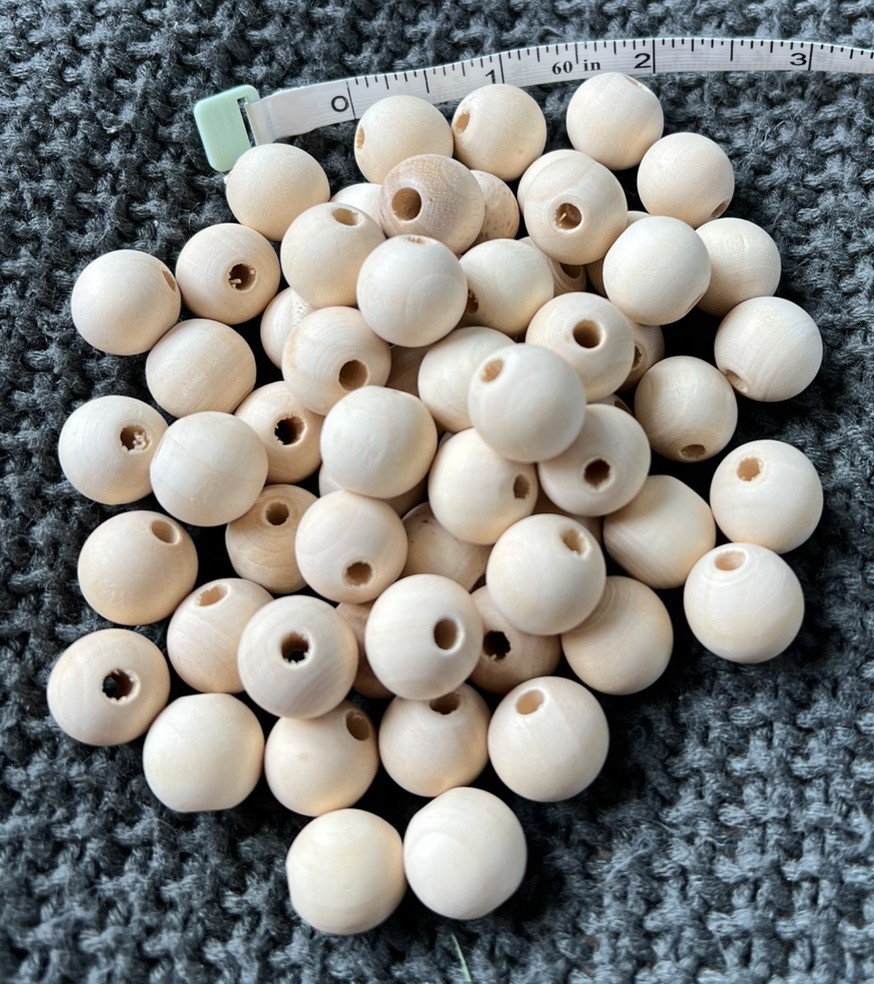 HUGE 10+ Lb Mixed Craft Making Supplies Lot – 2000+ Natural Wooden Beads **NEW**