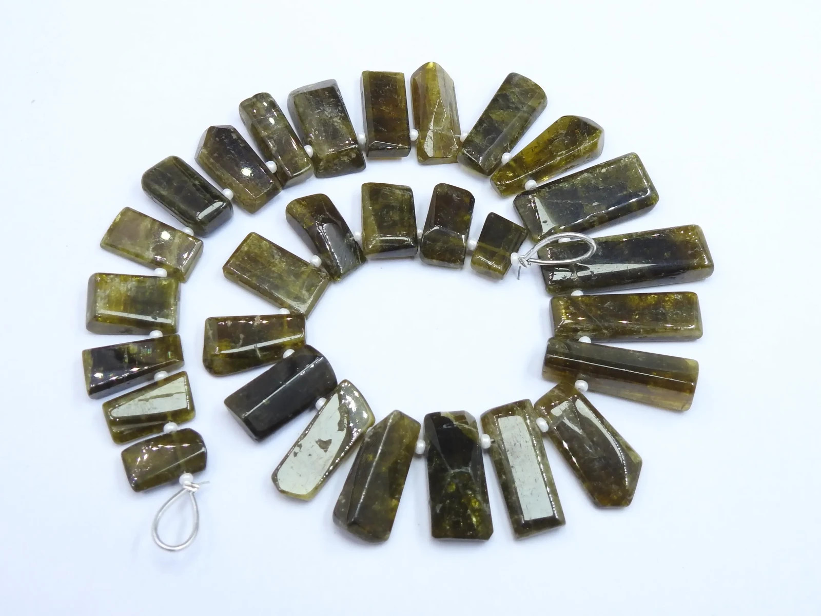 Natural Chrome Diopside Briolette Beads Green Gemstone 11″Strand Loose Craft