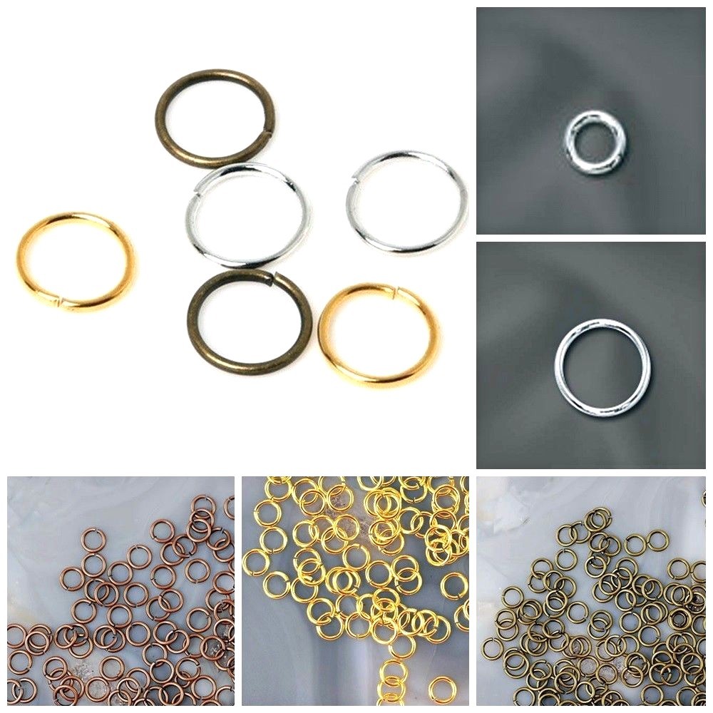 Jump Rings Round Open Jewelry Silver Gold Connectors Pewter Finding 5mm 6mm 7mm