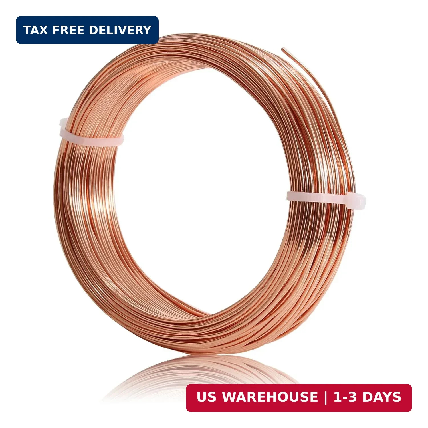99.9% Soft Copper Wire, 18 Gauge Craft Wire, 100FT Pure Copper Wire for Gardenin