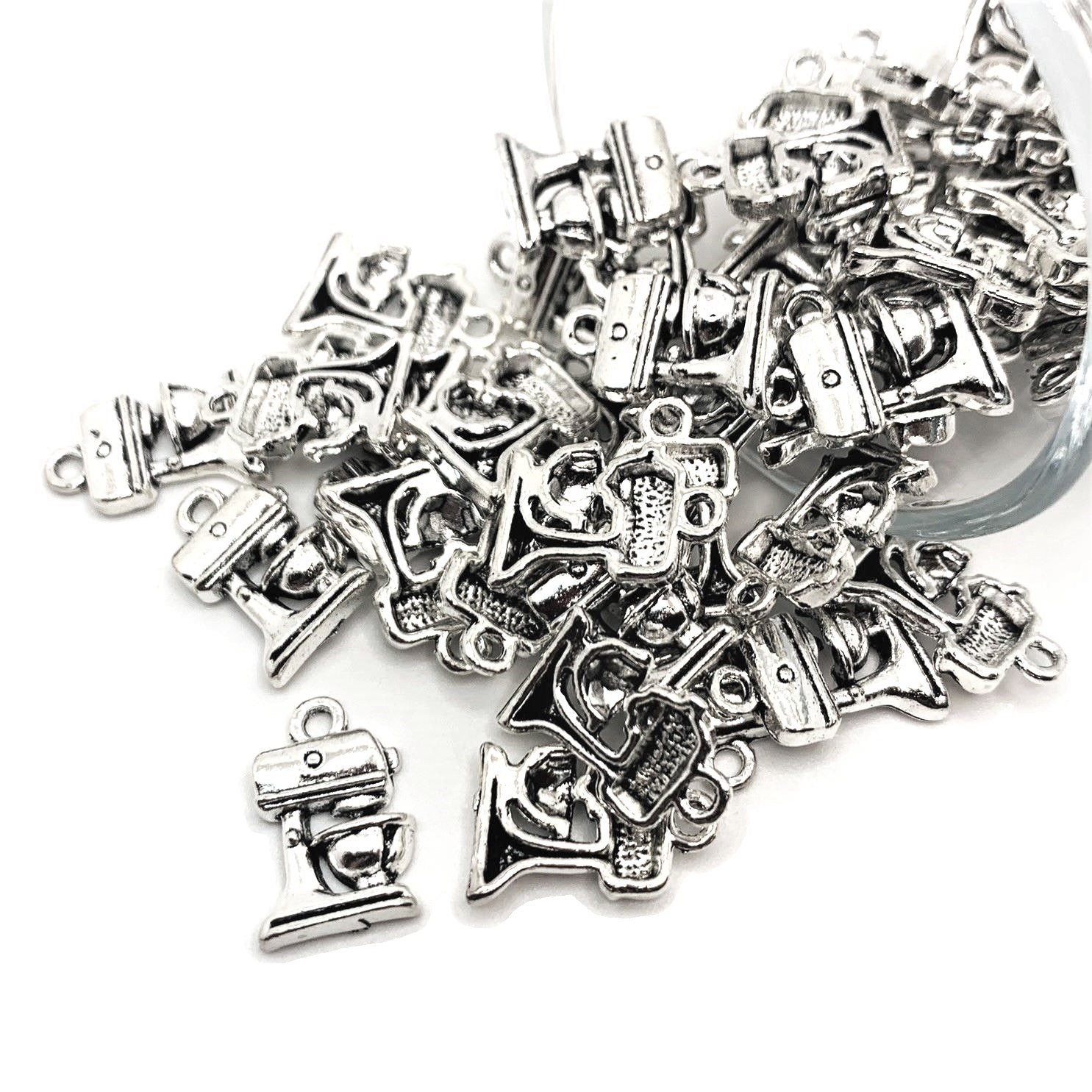 Silver Mixer Baking Charms, 16x11mm – US Seller
