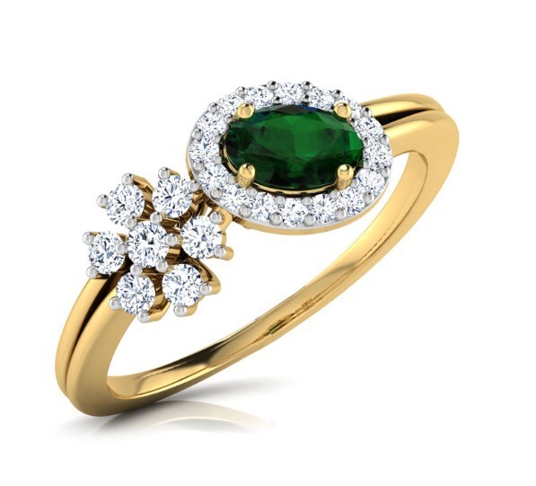 Greenish Starlight Moissanite Ring,Women Amolite Ring