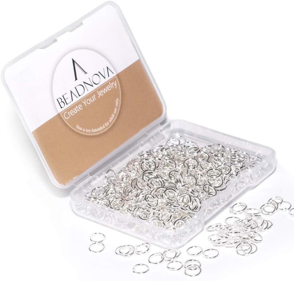 Jump Rings 6mm Silver Plated 300pcs for Jewelry Craft Making DIY Repair Neckl…