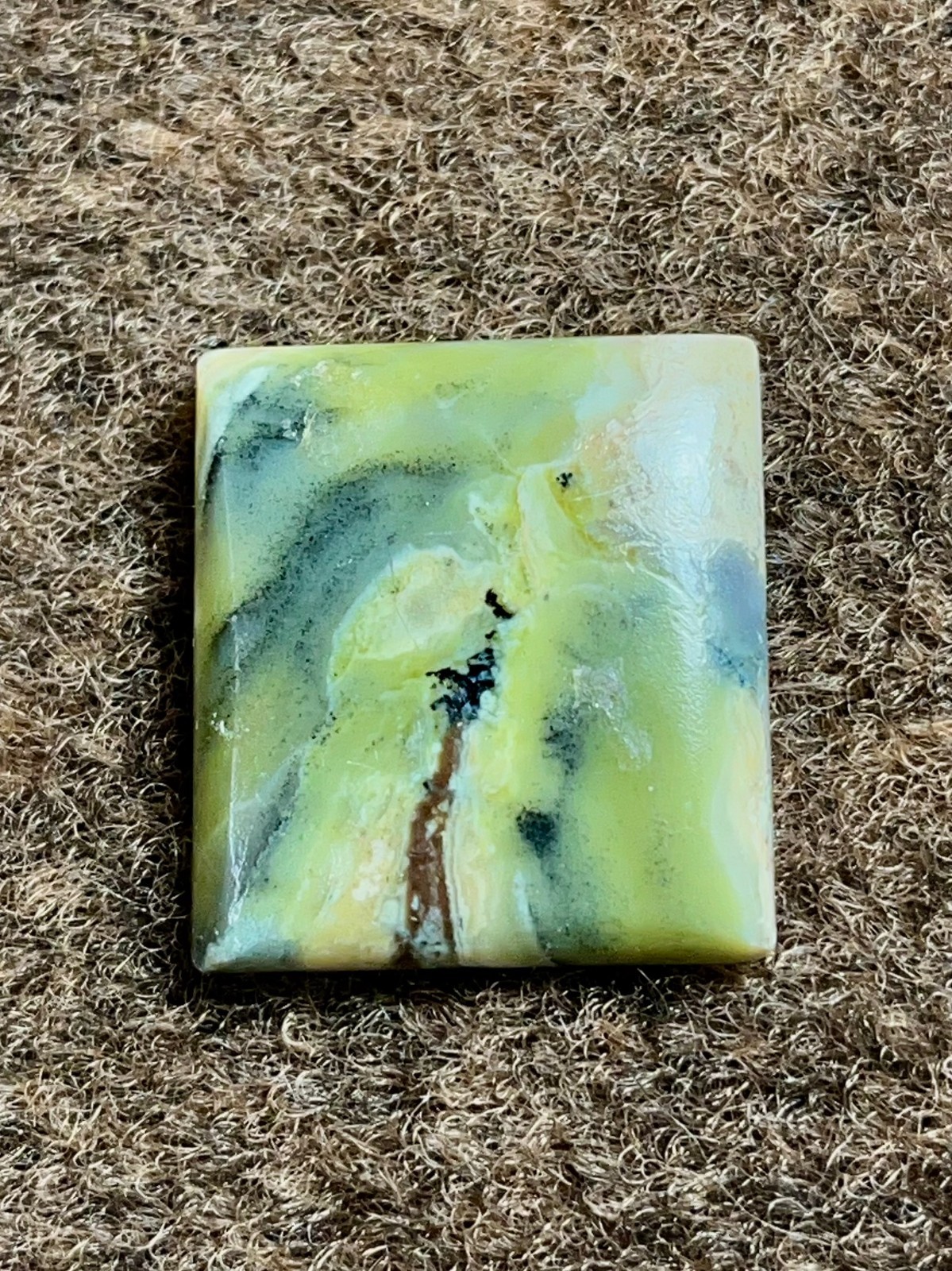 Natural Green Serpentine Cabochon For Jeweller y Making 25.85 Carats 24x22x5 mm
